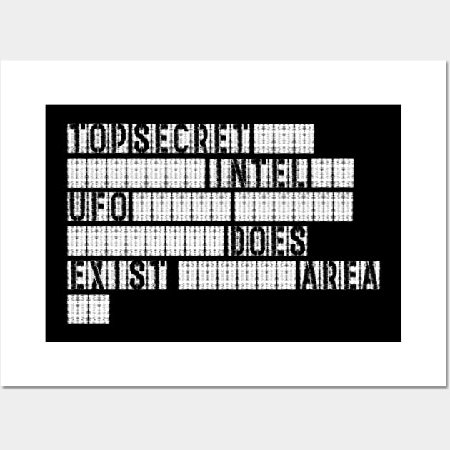 Top Secret UFO Exist Wall Art by Kunstlerstudio